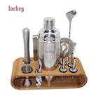 Cocktail Shakers Bar Tools Type and Bamboo Material Bartender Kit