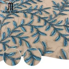 New product glitter lace blue african sequin lace fabric for dress