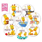 M127 High quality pregnancy boy month 1-12 monthly baby milestone stickers