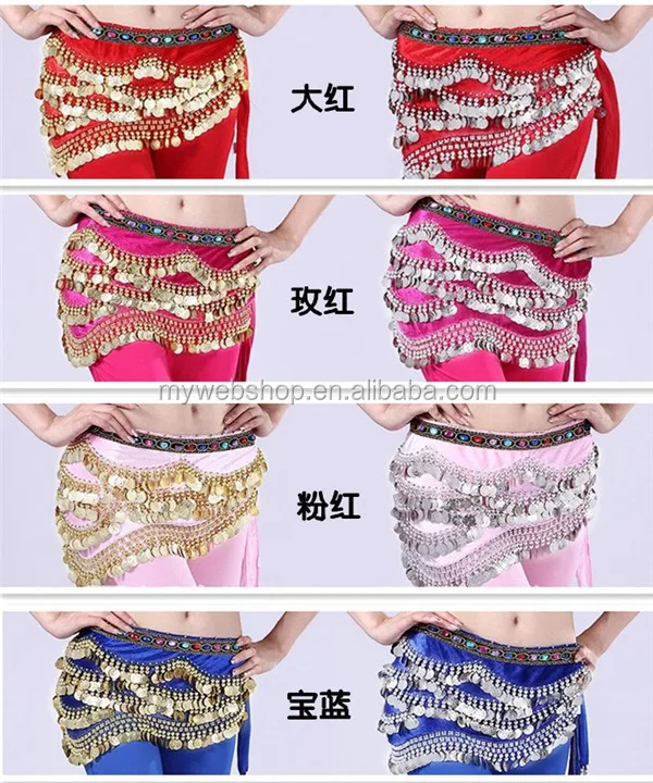 Coins Belly Dance Waist Chains Belt Colorful Nile Lumbar Chain