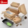 Disposable custom printed kraft paper fast food packaging box