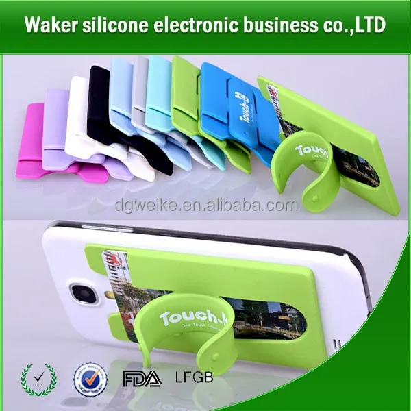 gift items 3m silicone cell phone card holder funny cell phone