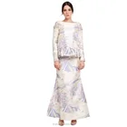 Fashion muslim printed maxi skirt islamic women dress malaysia baju kurung
