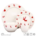 dinnerware set China made,wholesale ceramic dinnerware set , christmas flower dinnerware set