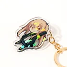 vograce hologram charm key chain manufacturer high quality llaveros cartoon custom holographic acrylic keychain