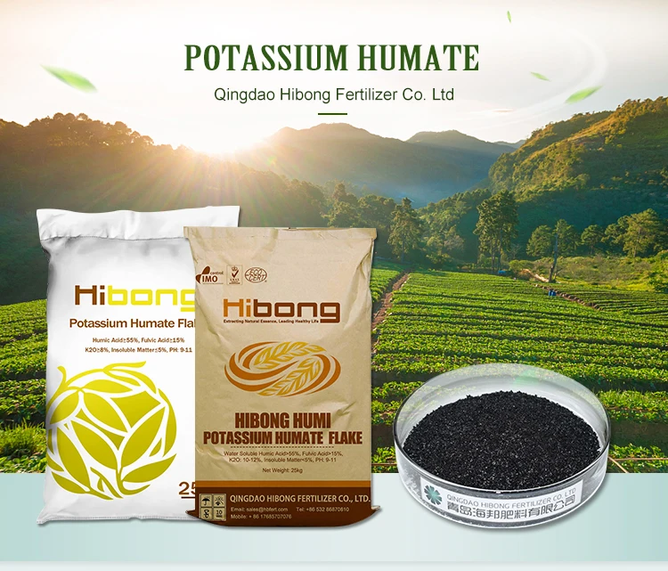 Water Soluble Agriculture ORGANIC Fertilizer Mineral Source Powder Humic Acid Potassium Humate Micronutrient Fertilizer