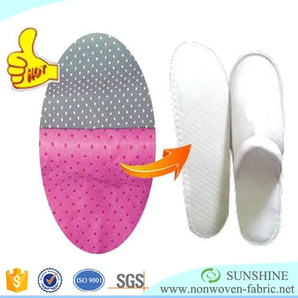 anti slip 100% polypropylene spunbonded nonwoven PVC / silica gel dotted fabric