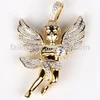 Hot sales hip hop 925 sterling silver angel chain pendant necklace jewellery