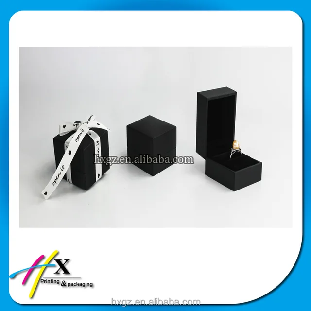 luxury customized classy matte black gift box boutique jewelry