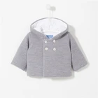Winter High Quality Kids Knitted Coat Merino Wool Hooded Double Breasted Jacket for Baby Boys