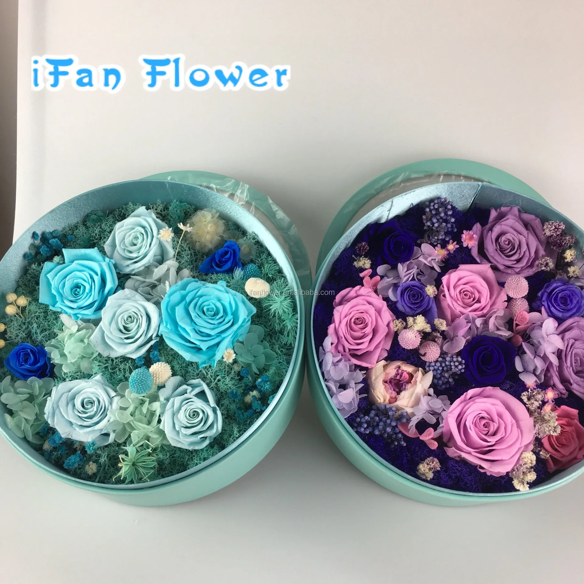 real touch preserved flower with delicate gift box eternal roses