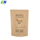 Ziplock bag food biodegradable stand up pouch kraft stand up pouch coffee beans