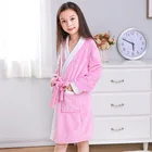 China Supplier Wholesale High Quality Super Soft Fleece Girls Bathrobe