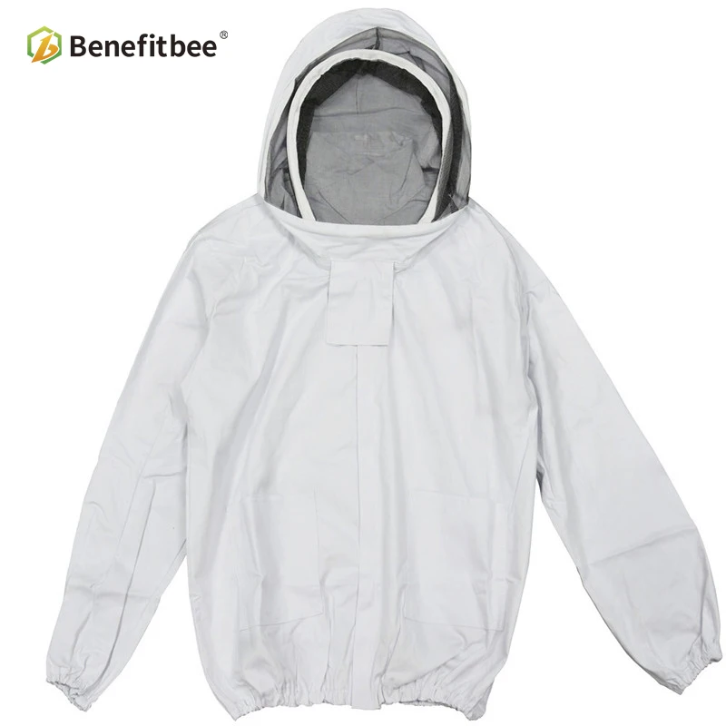 Beekeeping Beekeeper Jacket With Net Protective Veil Smock Coat Net Suit White