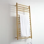 Golden luxury stainless steel electric heated towel rail