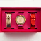 China best hot sale women quartz interchangeable strap watches set