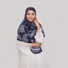 120*120cm Square Scarves Woman Hijab Silk Feeling Chiffon Fabric for Muslim Shawl
