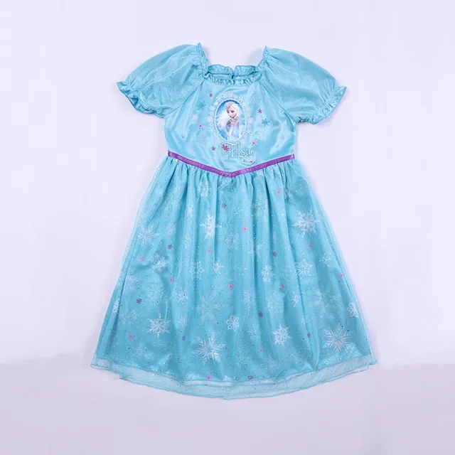 best selling short sleeve cute skyblue dress baby girl