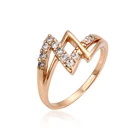 11118-Newest special design brass double finger ring