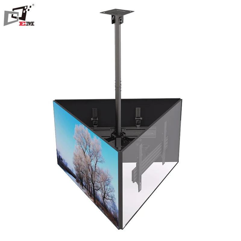 360 Degree Rotation With Telescopic Pipe Ceiling Tv Mount For 65