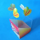 Christmas gift box small plastic brownie packaging box for food/cake