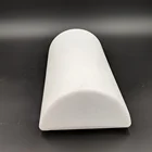 Decorative handblown milk white glass lamp shade with outside surface acid etching
