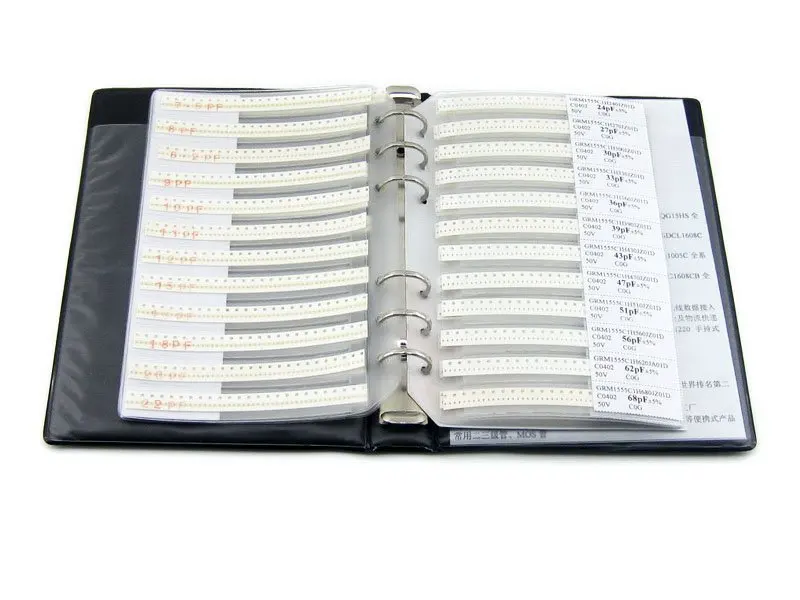 0402 SMD Chip Resistors Capacitor 80 Values 4000pcs Sample Book Assortment Kit