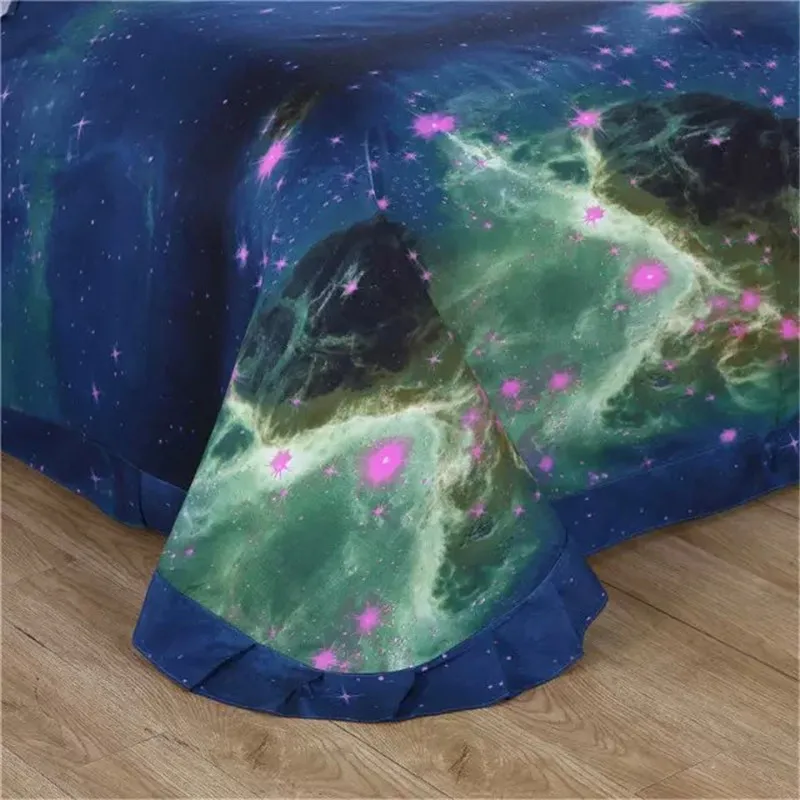 3D Bedding Set Universe Outer Space Themed Galay Duvet cover coverlet & pillow case queen size Galay Bedding Set