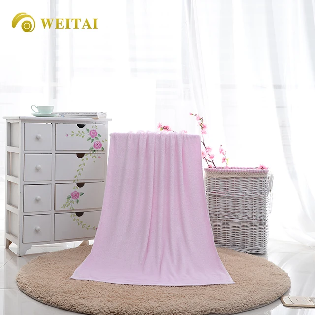 promotion gift pure color bamboo bath towel set