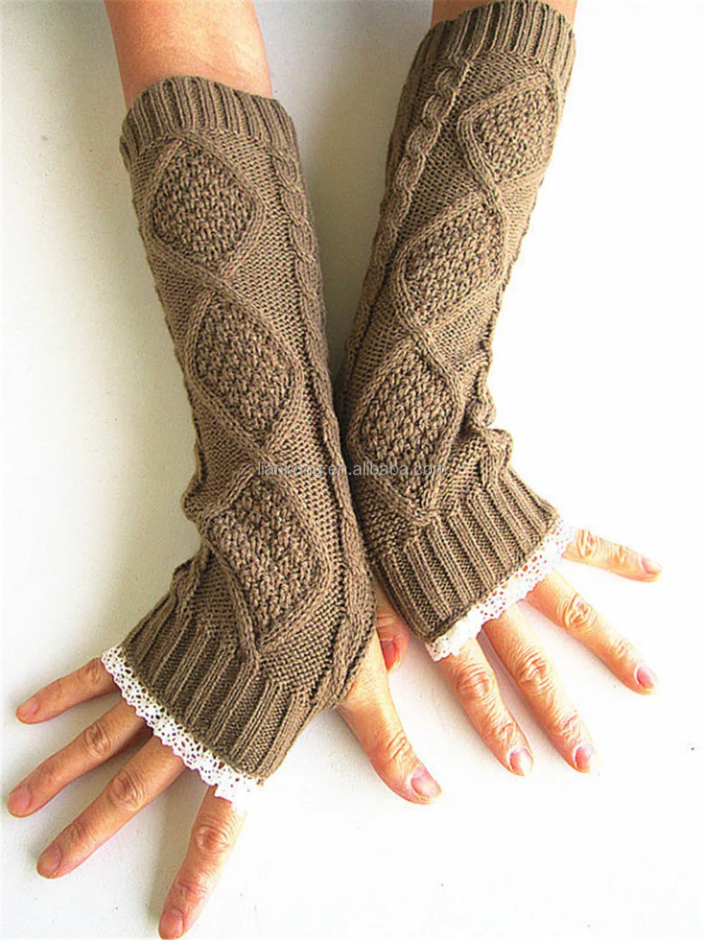 Wholesale Knitting Pattern Women Fingerless Gloves - Buy Women Gloves,Women F...