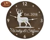 Laser Cutting Personalized animal wooden clock deer clock anniversary&business gift ,3d wall decoration,new design home decor.