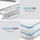 Large Glass Food Container Multifunctional with Plastic Locking Lid Cooking in Oven as Bakeware