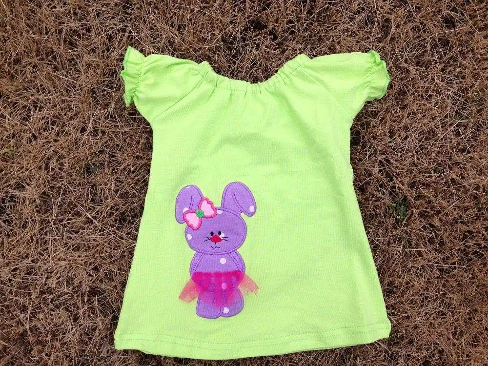 2015 new baby girls easter lime pink lavender bunny capri top set easter outfits with matching necklace and bow set