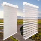 Customize fashionable triple sheer window shade shangri la blinds