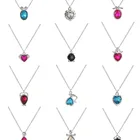 High quality colourful crystal pendant necklace twelve zodiac signs pendant necklace