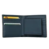 RIDF top grained crossgrain genuine leather compact businessman men's wallet with detachable card case