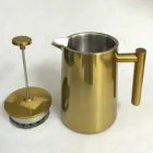 Stainless Steel Gold French Coffee Press Coffee Maker