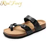 Stylish Cross Strap Flip Flop Sandals PU Leather Flat Summer Sandals for Women