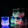 Best Selling Flash Light Up Cups shot glasses/Automatic Water Activated LED Plastic Shot Glasses Blinking Beer Wine Whisky Vodka