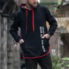 Custom Logo Screen Print High Quality French Terry White Distressed Curevd Hem Hoodies For Men