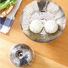 Stainless steel multifunctional collapsible food steamer vegetable steaming basket