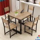 Heavy duty wooden kitchen table and chairs dinner table sets