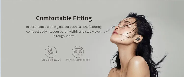 QCY QS2 TWS Bluetooth V5.0 Hoofdtelefoon 3D Stereo Sport Draadloze Koptelefoon met Dual Microfoon QCY T2C - ANKUX.COM