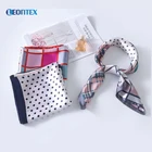 Summer silk feel customize head wraps neck kerchief scarf