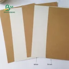 FSC Certified One Size White Recycled Pulp Brown Kraft Paper Roll, Kraft Liner Board Recycled Craft Paper