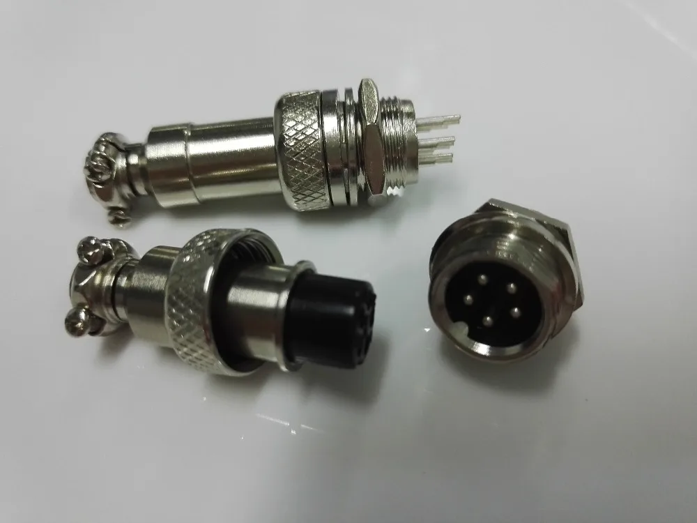 Aviation Application Solder Cable Electrical Mini Plug Connector 4 Pin