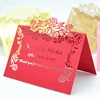 2018 new arrival wedding suppliers laser cut metallic gold flower vines place card