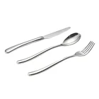 Wholesale 410 stainless steel silverware flatware set knife fork spoon for sale