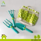 Garden children tools set with 600D bag plastic weeder fork trowel