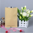 Aluminum kraft paper food bag coffee packaging flat bags customized printed